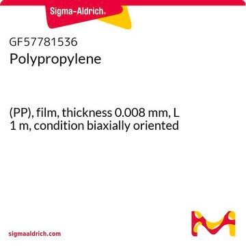 Polypropylene (PP), film, thickness 0.008&#160;mm, L 1&#160;m, condition biaxially oriented