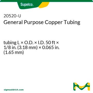 General Purpose Copper Tubing tubing L × O.D. × I.D. 50&#160;ft × 1/8&#160;in. (3.18&#160;mm) × 0.065&#160;in. (1.65&#160;mm)