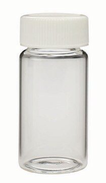 WHEATON&#174; liquid scintillation vial with attached foil lined PP cap, glass lips on vial transparent borosilicate glass bottle, capacity (20&#160;mL), screw cap