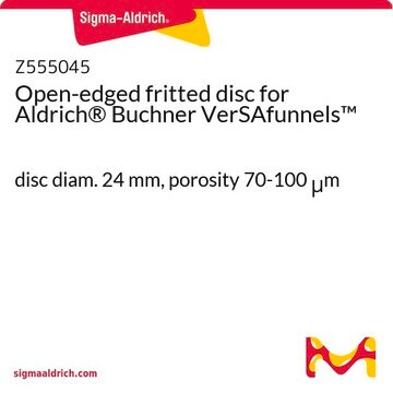 Open-edged fritted disc for Aldrich&#174; Buchner VerSAfunnels&#8482; disc diam. 24&#160;mm, porosity 70-100&#160;&#956;m