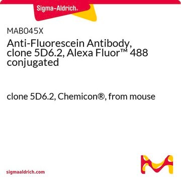 Anti-Fluorescein Antibody, clone 5D6.2, Alexa Fluor&#8482; 488 conjugated clone 5D6.2, Chemicon&#174;, from mouse