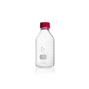 Duran&#174; Laboratory Bottle clear, graduated, GL45, 1000mL, PBT screw cap, ETFE pouring ring, 10EA