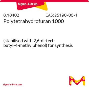 Polytetrahydrofuran 1000 (stabilised with 2,6-di-tert-butyl-4-methylphenol) for synthesis