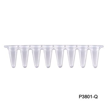 MTC&#8482; Bio Pure.Amp&#8482; qPCR 8 Tube Strips capacity 0.1&#160;mL, clear tube, separate, optical clear flat caps