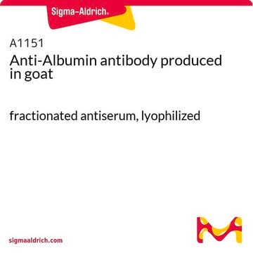 Anti-Albumin antibody produced in goat fractionated antiserum, lyophilized