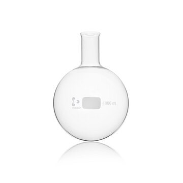 Duran&#174; Round Bottom Flask narrow-mouth neck, WITH BEADED RIM