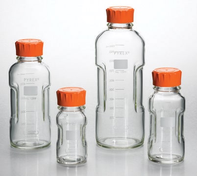 Corning&#174; glass media storage bottle with side grips, volume 500&#160;mL