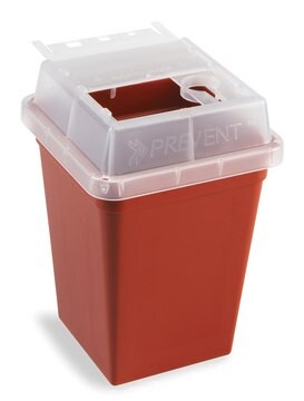 Sharps container 1&#160;lb, red polypropylene