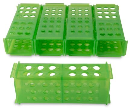 Clinical 4-Way Tube Rack green