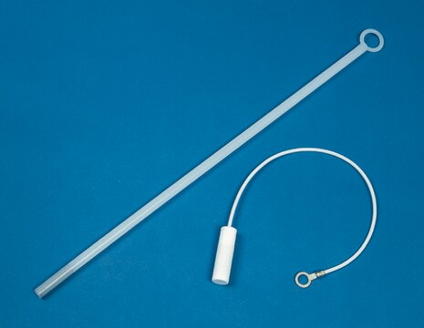 Stirring bar retriever white PTFE (flexible), diam. × L 12.5&#160;in. (53&#160;mm) × 2.0625&#160;in. , magnet