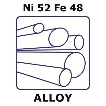 Nickel/Iron rod, Ni52%/Fe 48%, 3&#160;mm diameter, length 500 mm