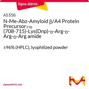 N-Me-Abz-Amyloid &#946;/A4 Protein Precursor770 (708-715)-Lys(Dnp)-D-Arg-D-Arg-D-Arg amide trifluoroacetate salt &#8805;96% (HPLC), lyophilized powder