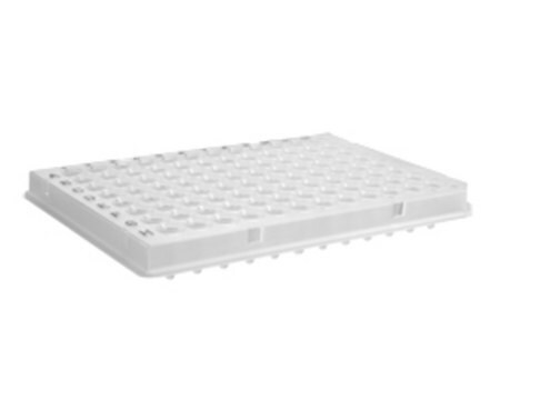 Corning&#174; Axygen&#174; 96 Well Polypropylene PCR Microplate with Bar Code skirt, half skirt, clear plate, non-sterile, case of 50&#160;ea