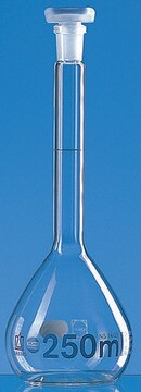 BRAND&#174; BLAUBRAND&#174; volumetric flask, PP stopper, clear glass volume 2,000&#160;mL, accuracy: 0.6&#160;mL, polypropylene stopper, neck joint: ST/NS 29/32