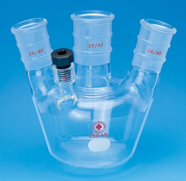 Ace European-style three-neck flask capacity 125&#160;mL