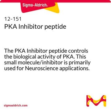 PKA Inhibitor peptide The PKA Inhibitor peptide controls the biological activity of PKA. This small molecule/inhibitor is primarily used for Neuroscience applications.