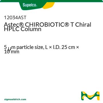 Astec&#174; CHIROBIOTIC&#174; T Chiral HPLC Column 5&#160;&#956;m particle size, L × I.D. 25&#160;cm × 10&#160;mm