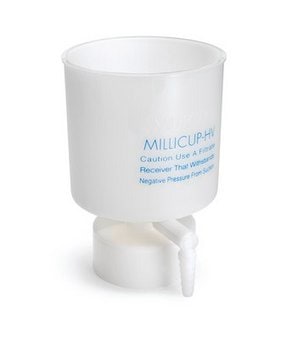 Millicup-HV, 0.45 &#181;m, PVDF, non-sterile Non sterile Universal bottletop vacuum filter with Hydrophilic PVDF Durapore membrane.