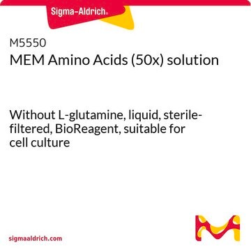 MEMアミノ酸(50×) 溶液 Without L-glutamine, liquid, sterile-filtered, BioReagent, suitable for cell culture