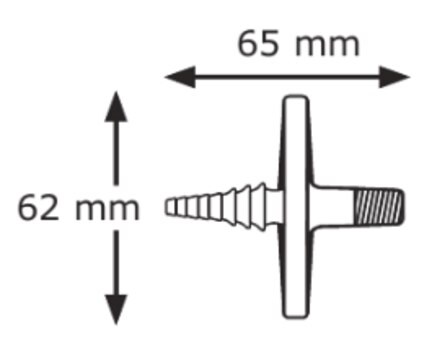 Millex&#8482; hydrophobic PTFE vent filter pore size 0.2&#160;&#956;m, diam. 50&#160;mm, non-sterile, 1/4-1/2 in. hose barb, 1/8 in. NPTM, sterilization compatible with autoclavable