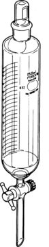 Pyrex&#174; cylindrical separatory funnel, PTFE stopcock