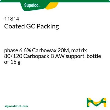 Coated GC Packing phase 6.6% Carbowax 20M, matrix 80/120 Carbopack B AW support, bottle of 15&#160;g