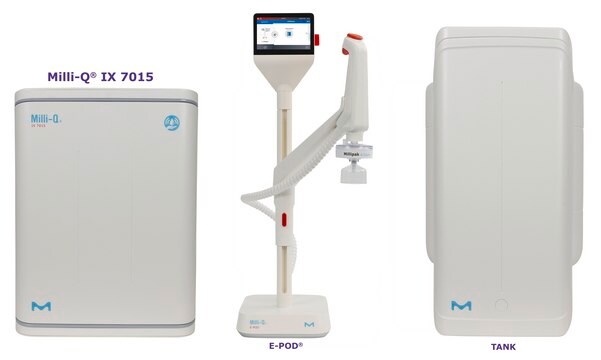 Milli-Q&#174; IX 7015 Pure Water Purification System The most advanced Milli-Q&#174; pure water system for the production of Elix&#174; quality water at a flow rate of 15 L/h., input: potable tap water, output: type 2 water (> 5&#160;M&#937;·cm)