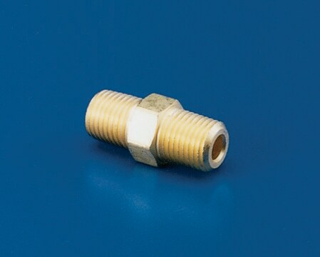 Lecture-bottle adapter, NPT to NPT brass