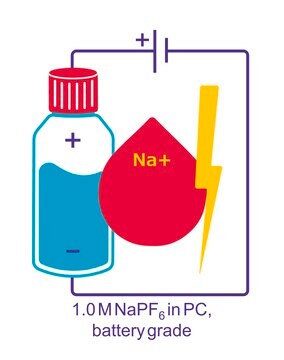 Sodium hexafluorophosphate solution in propylene carbonate, 1.0&#160;M (NaPF6 in PC), battery grade