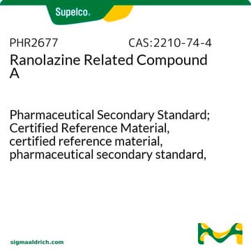 Ranolazine Related Compound A Pharmaceutical Secondary Standard; Certified Reference Material, certified reference material, pharmaceutical secondary standard, pkg of 100&#160;mg