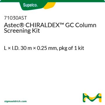 Astec&#174; CHIRALDEX&#8482; GC Column Screening Kit L × I.D. 30&#160;m × 0.25&#160;mm, pkg of 1&#160;kit