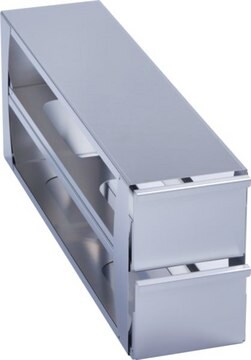 Eppendorf&#174; Upright Freezer Rack Holds 8 x 102&nbsp;mm/4&nbsp;in boxes, (4&nbsp;x&nbsp;2) configuration, stainless steel, drawer