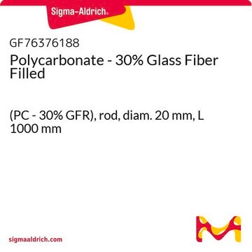 Polycarbonate - 30% Glass Fiber Filled (PC - 30% GFR), rod, diam. 20&#160;mm, L 1000&#160;mm