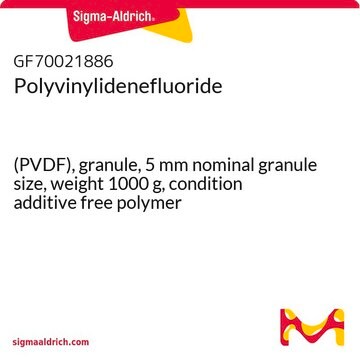 Polyvinylidenefluoride (PVDF), granule, 5&#160;mm nominal granule size, weight 1000&#160;g, condition additive free polymer