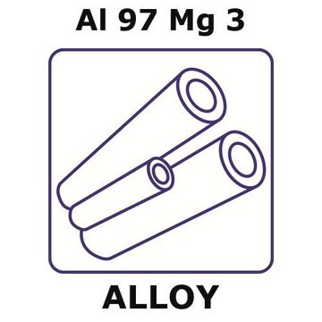 Aluminum-magnesium alloy, Al97Mg3 1000mm tube, 1.0mm outside diameter, 0.075mm wall thickness, 0.85mm inside diameter, as drawn