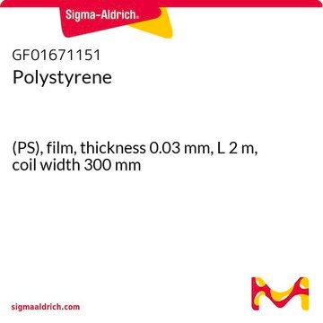 Polystyrene (PS), film, thickness 0.03&#160;mm, L 2&#160;m, coil width 300&#160;mm