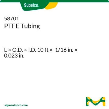 PTFE Tubing L × O.D. × I.D. 10&#160;ft × 1/16&#160;in. × 0.023&#160;in.