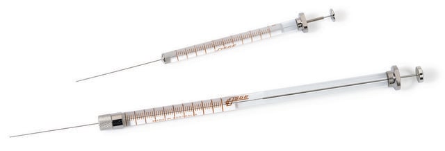 SGE Guided Plunger syringes 10R-GP (removable needle), volume 10&#160;&#956;L, needle size 26 ga, needle L × O.D. 50&#160;mm × 0.47&#160;mm