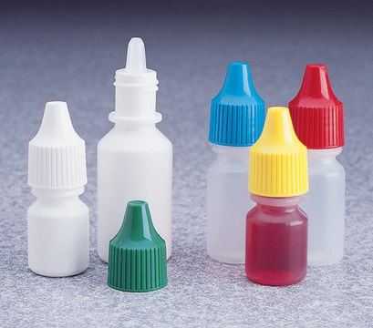 Nalgene&#174; dropper bottle with screw closure capacity 8&#160;mL, natural bottle, assorted colors cap