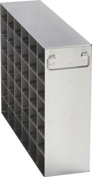 Eppendorf&#174; Upright Freezer Rack Holds 42 x DWP (53&nbsp;mm/ 2 in), (6&nbsp;x&nbsp;7) configuration, stainless steel, side access