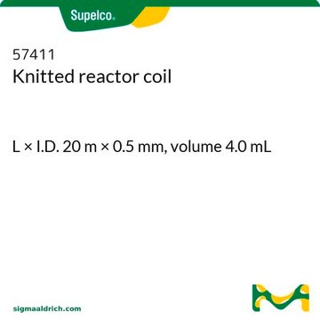 Knitted reactor coil L × I.D. 20&#160;m × 0.5&#160;mm, volume 4.0&#160;mL