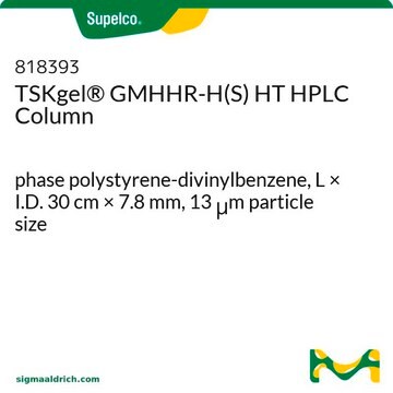 TSKgel&#174; GMHHR-H(S) HT HPLC Column phase polystyrene-divinylbenzene, L × I.D. 30&#160;cm × 7.8&#160;mm, 13&#160;&#956;m particle size