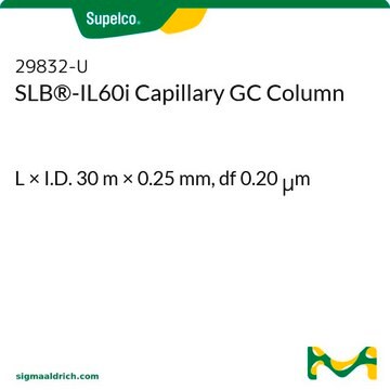 SLB&#174;-IL60i Capillary GC Column L × I.D. 30&#160;m × 0.25&#160;mm, df 0.20&#160;&#956;m