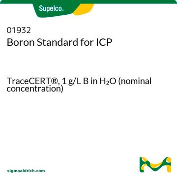 Boron Standard for ICP TraceCERT&#174;, 1&#160;g/L B in H2O (nominal concentration)