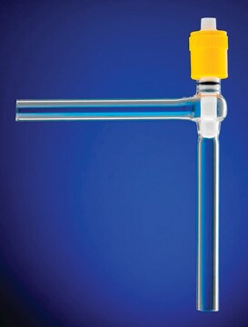 J.Young high-vacuum PTFE valve, right angle stopcock size 4&#160;mm, side arm O.D. 7&#160;mm