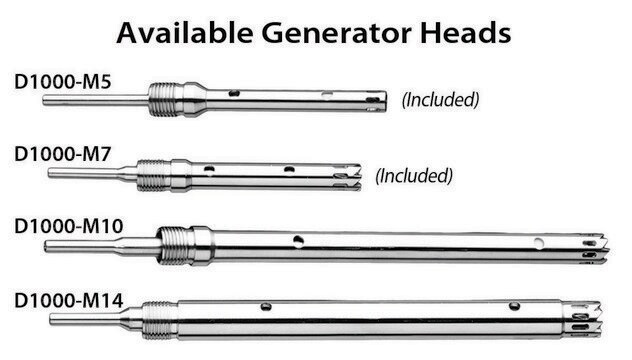 Generator probe for D1000 handheld homogenizer 7 x 50 mm saw tooth, for microtubes