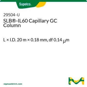 SLB&#174;-IL60 Capillary GC Column L × I.D. 20&#160;m × 0.18&#160;mm, df 0.14&#160;&#956;m