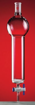 Synthware&#8482; chromatography column with reservoir, coarse fritted disc and PTFE stopcock 500 mL, top joint: ST/NS 24/40, I.D. × L 40.0&#160;mm × 254&#160;mm, coarse fritted disc and PTFE stopcock