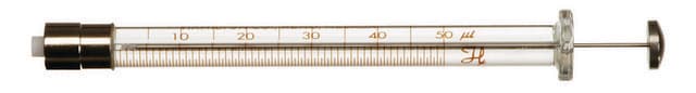 Hamilton&#174; GASTIGHT&#174; syringe, 1700 series, PTFE luer lock 1705TLL, volume 50&#160;&#956;L, PTFE Luer lock (with slots), needle size (not included)