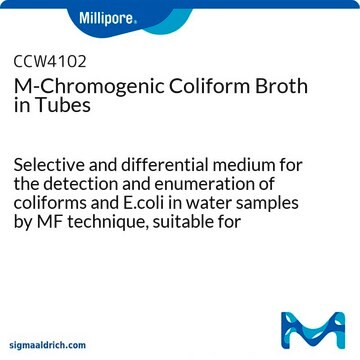 M-Chromogenic Coliform Broth in Tubes Selective and differential medium for the detection and enumeration of coliforms and E.coli in water samples by MF technique, suitable for microbiology